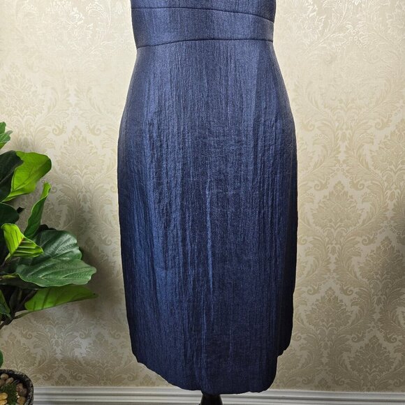 Preston & York Sz 8 "Haley" Dress Navy Blue Black Crystal Embroidered Detail NWT - Picture 2 of 16